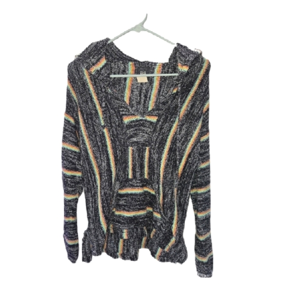 Billabong Multicolor Striped Baja Hoodie Juniors Size S - Picture 1 of 3